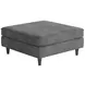 Bella Asphalt Gray Upholstered Square Cocktail Ottoman