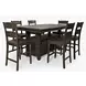 Madison County Barnwood Brown 7 Piece Counter Height Dining Set with Storage