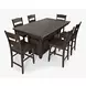 Madison County Barnwood Brown 7 Piece Counter Height Dining Set with Storage