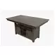 Madison County Barnwood Brown Adjustable Height Extendable Rectangular Storage Dining Table