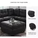 Barlin Mills Carbon Oversized Accent Ottoman