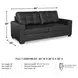 Barlin Mills Carbon Queen 85" Sofa Sleeper
