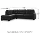 Barlin Mills Carbon 2 Piece Sectional with LAF Chaise