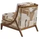 La Costa White and Brown Upholstered Tasman Accent Chair