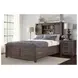 Madison County Barnwood Brown King Bookcase Bed