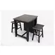 Madison County Vintage Black 3 Piece Counter Height Storage Dining Set