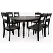 Madison County Brown and Vintage Black 7 Piece Dining Set