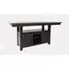 Madison County Brown and Vintage Black 7 Piece Counter Height Dining Set with Storage
