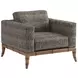 Key Biscayne Star Island Black and Brown Upholstered Accent Chair