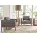 Key Biscayne Star Island Black and Brown Upholstered Accent Chair