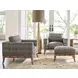 Key Biscayne Star Island Black and Brown Upholstered Accent Chair