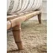 Key Biscayne Star Island Ivory and Gray 96" Sofa with Pillows