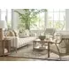 Key Biscayne Star Island Ivory and Gray 96" Sofa with Pillows