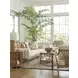 Key Biscayne Star Island Ivory and Gray 96" Sofa with Pillows