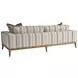 Key Biscayne Star Island Ivory and Gray 96" Sofa with Pillows