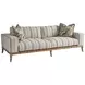 Key Biscayne Star Island Ivory and Gray 96" Sofa with Pillows