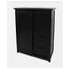 Madison County Vintage Black Barn Door Chest