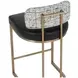 Sylvara Bravo Black and Halton Birch Performance Fabric Counter Height Stool
