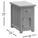 Madison County Vintage White Harris Chairside Table
