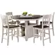 Madison County Brown and Vintage White 5 Piece Counter Height Dining Set