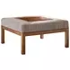 Crandon Park Brown Upholstered Square Ottoman
