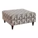 Seluna Truffle Beige and Brown Performance Fabric Upholstered Square Cocktail Ottoman