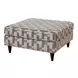 Seluna Truffle Beige and Brown Performance Fabric Upholstered Square Cocktail Ottoman