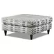 Elise Ink White and Gray Upholstered Square Cocktail Ottoman