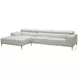 Lecoultre Light Grey Leather LAF Sectional