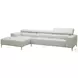 Lecoultre Light Grey Leather LAF Sectional