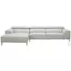 Lecoultre Light Grey Leather LAF Sectional