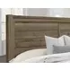 Cool Rustic Stone Gray Queen Plank Panel Bed