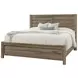 Cool Rustic Stone Gray Plank Panel Bedroom Set