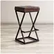 Global Archive Dark Sienna Leather Counter Height Stool