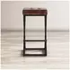 Global Archive Dark Sienna Leather Counter Height Stool