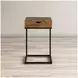 Global Archive Natural Brown Checkerboard Accent Table