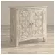 Global Archive Distressed White Accent Cabinet