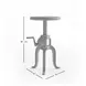 Global Archive Natural And Black Crank Accent Table