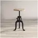 Global Archive Natural And Black Crank Accent Table