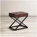 Global Archive Dark Sienna Leather Ottoman