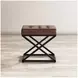 Global Archive Dark Sienna Leather Ottoman