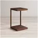 Global Archive Burnished Copper C Shape Accent Table