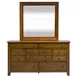 Heritage Lodge Aged Oak 7 Drawer Dresser with Mirror