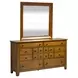 Heritage Lodge Aged Oak 7 Drawer Dresser with Mirror