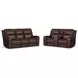 Oasis Truffle Leather Zero Gravity Power Reclining Living Room Set