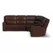 Oasis Truffle Leather 6 Piece Modular Zero Gravity Power Reclining Sectional with USB Charging and Heat Massage