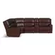 Oasis Truffle Leather 6 Piece Modular Zero Gravity Power Reclining Sectional with USB Charging and Heat Massage