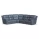 Oasis Storm Leather Zero Gravity 6 Piece Modular Power Reclining Sectional with Heat Massage and USB Charging