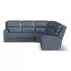 Oasis Storm Leather Zero Gravity 6 Piece Modular Power Reclining Sectional with Heat Massage and USB Charging