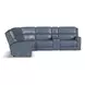Oasis Storm Leather Zero Gravity 6 Piece Modular Power Reclining Sectional with Heat Massage and USB Charging